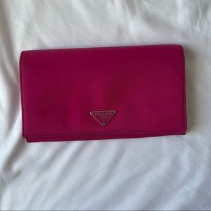 Prada Pink Nylon Wallet